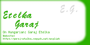 etelka garaj business card